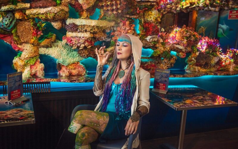 a woman smoking cannabis