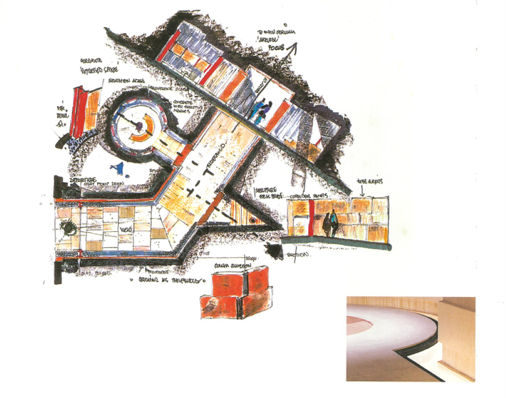 A Concept Sketch of Spazju Kreattiv's atrium