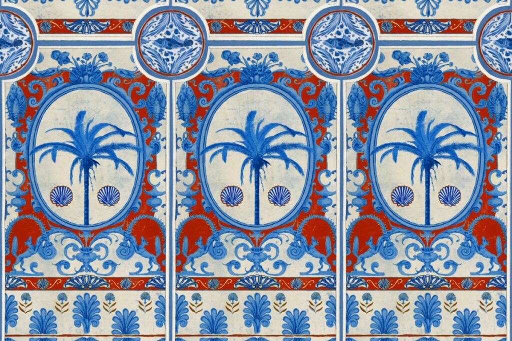Mindthegap Wallpaper Swatch Sundance Villa The Villa Red Mural Portrait