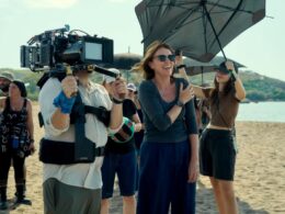 Keeley Hawes filming The Assassin