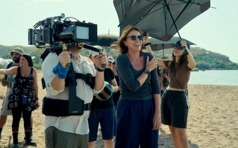 Keeley Hawes filming The Assassin
