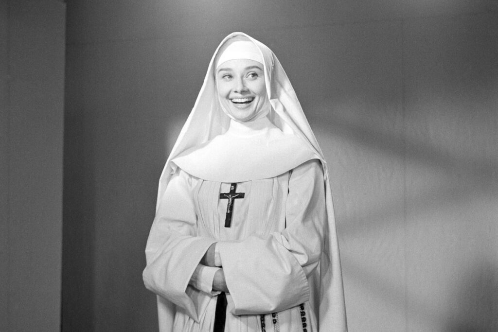 Audrey Hepburn shooting The Nun’s Story, 1958