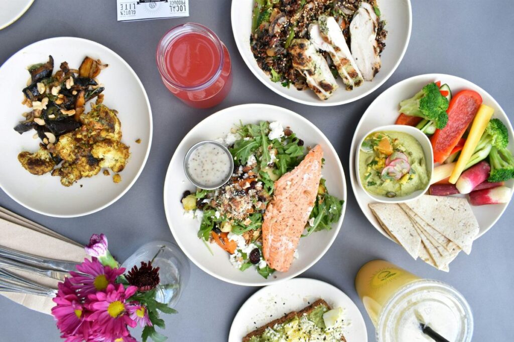 Plates of portein rich food