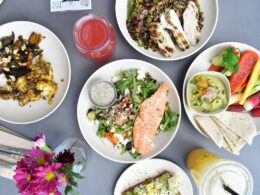 Plates of portein rich food