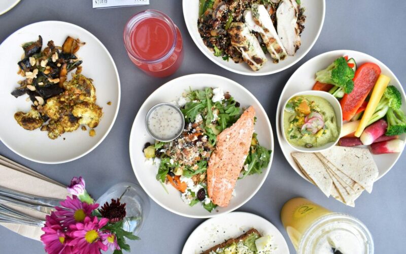 Plates of portein rich food