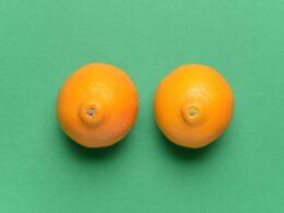 Two round oranges
