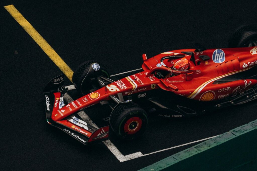 a F1 car on a track