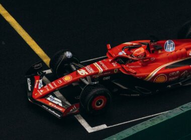 a F1 car on a track