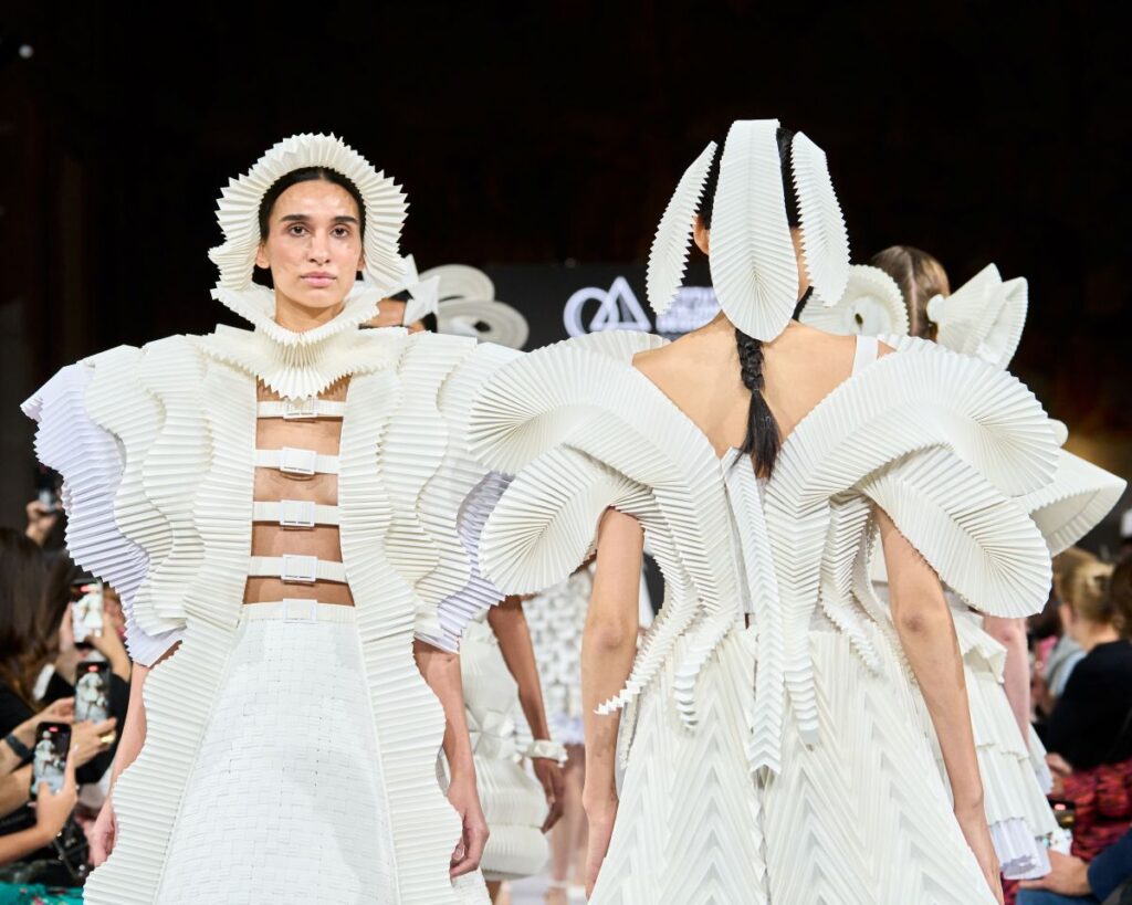 Models on the runway