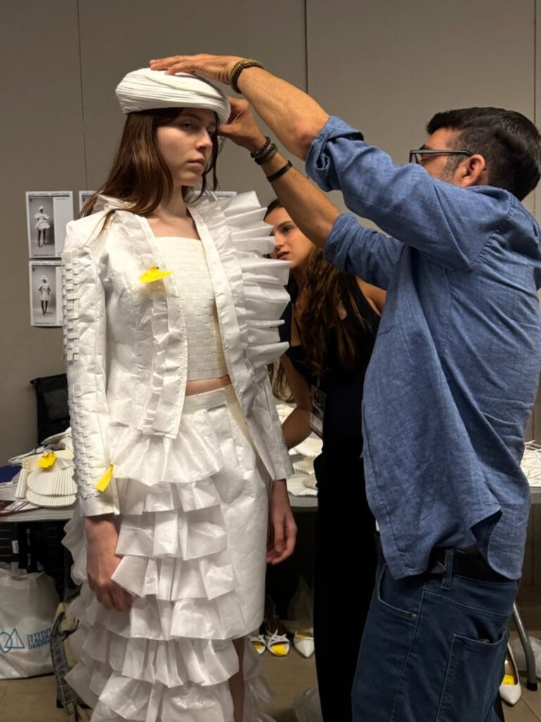 Backstage at Milan Fashion Week