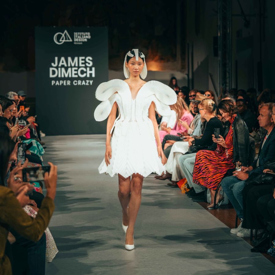 A model on the runway