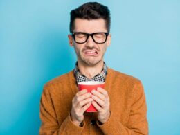 A man with an uncomfortable thinking face