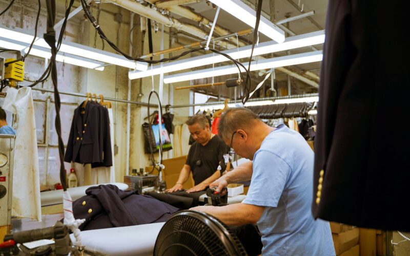 Inside a clothing factory