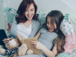 A mother and daughter