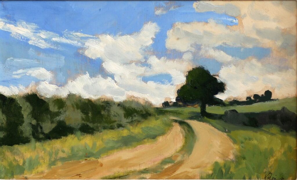 A painting of an English landscape