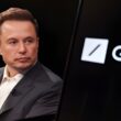 Ekon Musk with logo of Grok