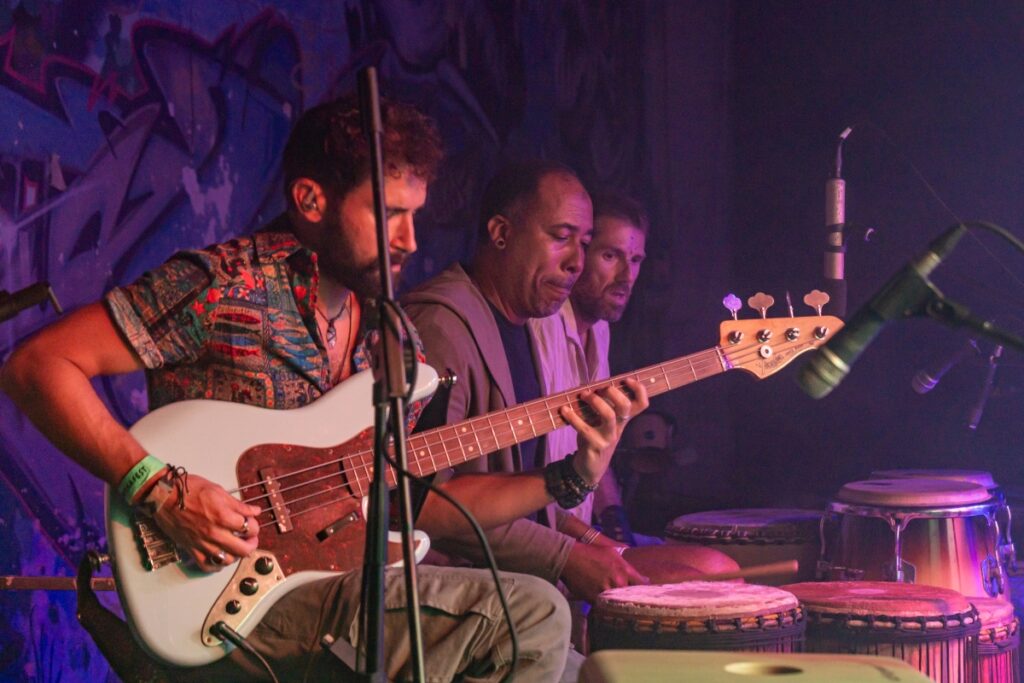Musicians on stage