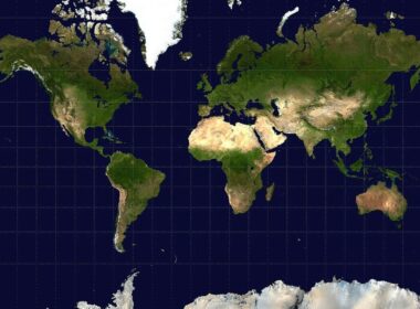 A phtographic world map